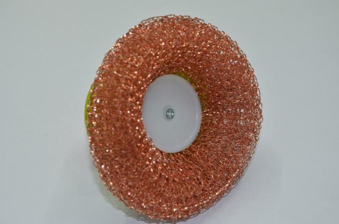 Almofadas de esfrega de aço inoxidável redondas de Copperized, desgaste - almofada de limpeza de metal resistente