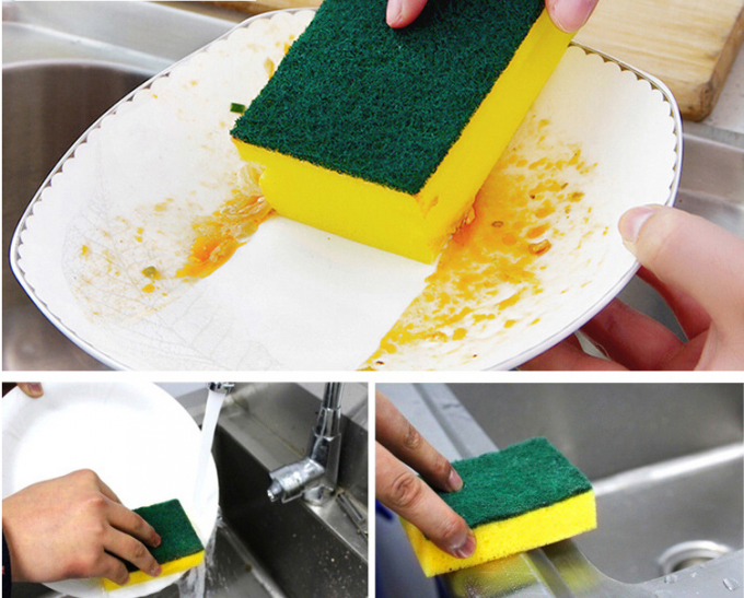 Remoção personalizada esponja de lavagem da cor do prato duradouro de manchas teimosos