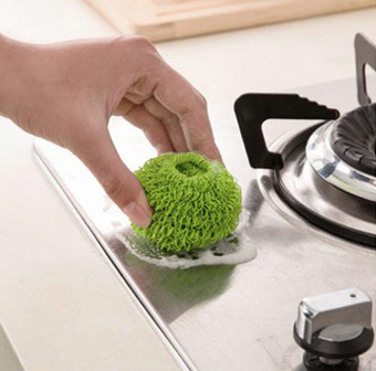 Bens a favor do meio ambiente do polidor da fibra de poliéster para a limpeza da cozinha