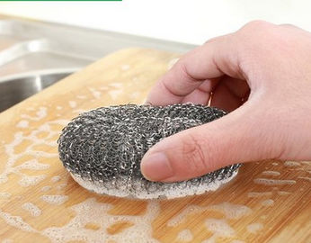 China Cozinha que limpa o ideal de limpeza de aço inoxidável da bola para potenciômetros e bandejas fornecedor