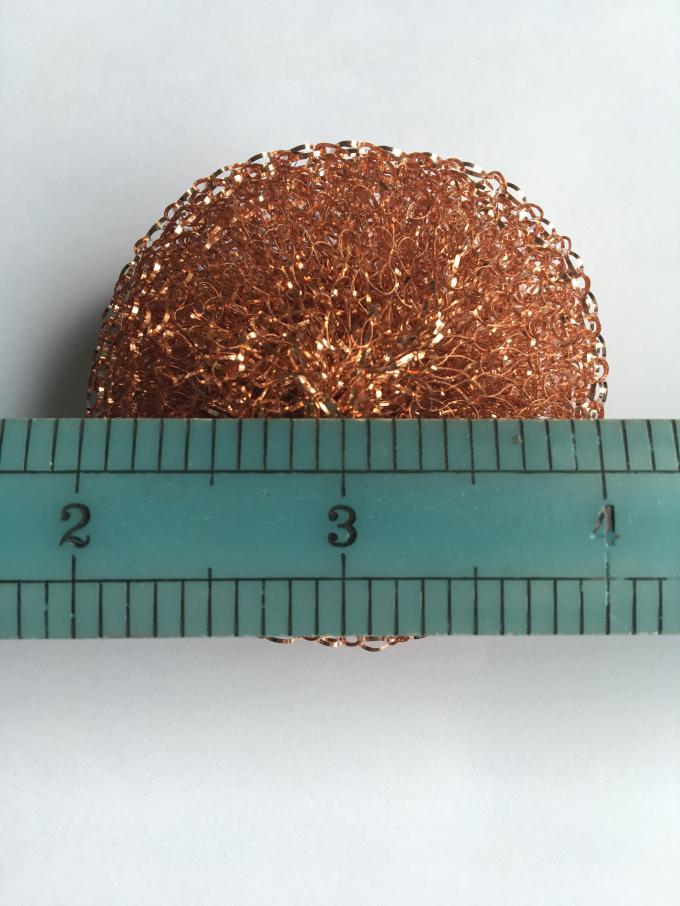 O cobre amigável de Eco esfrega a almofada, almofadas de limpeza de aço inoxidável da estrutura helicoidal